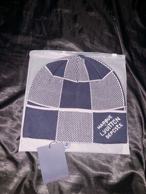 Louis Vuitton Navy & White beanie